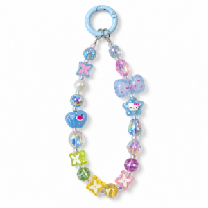 Blue Crystal Bow Beaded Bag Charm