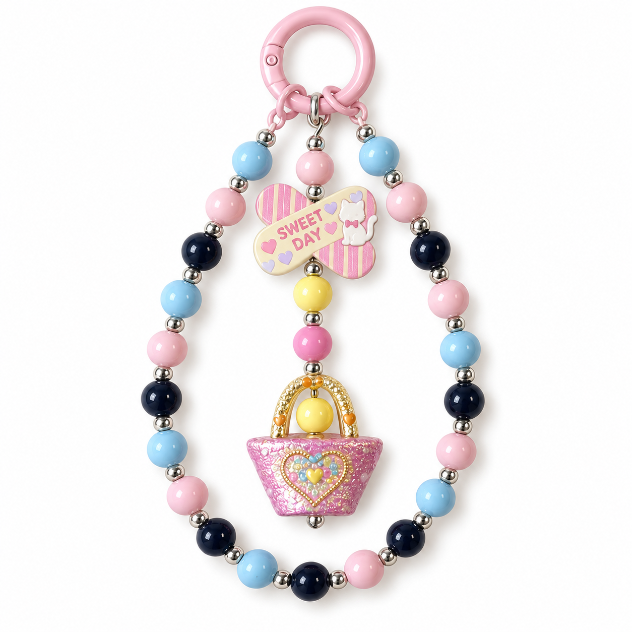 Cute Kitten Pudding Bag Charm