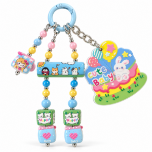 Pastel Bunny Balloon Beaded Charm