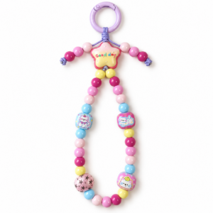 Pastel “Good Day” Star & Cat Beaded Charm