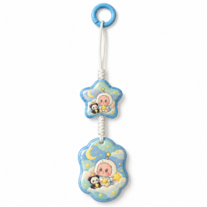 Blue Star Explorer Double-Pendant Bag Charm