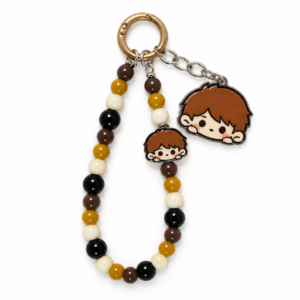 Brown Boy Doll Beaded Bag Charm