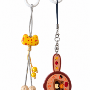 Big-Eyed Cat and Raccoon Frying Pan Charm Set – Cute Bag Charms and Keychains