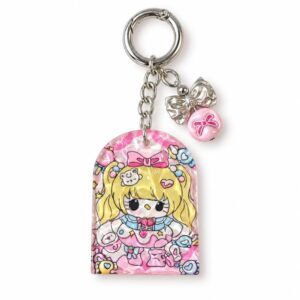 Pastel Cartoon Girl Acrylic Bag Charm Keychain – 10.5 cm