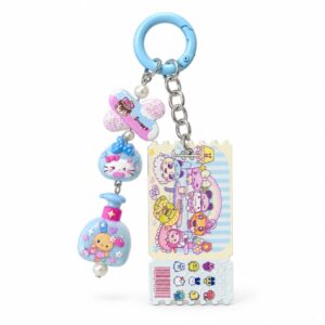 Pastel Cartoon Ticket Bag Charm – Blue Backpack Keychain