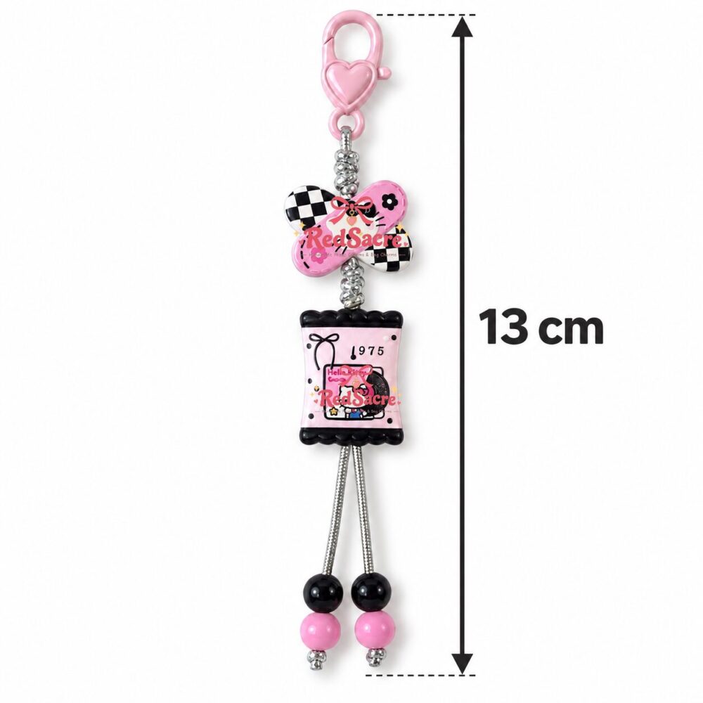 Kawaii Pink Clasp Candy Style Bag Chain Charm - Y2K Sweet Aesthetic Phone Lanyard & Keychain (13cm)