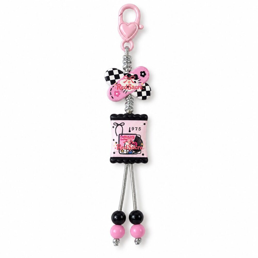 Kawaii Pink Clasp Candy Style Bag Chain Charm - Y2K Sweet Aesthetic Phone Lanyard & Keychain (13cm)
