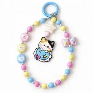 White Star Calico Cat Phone & Bag Charm
