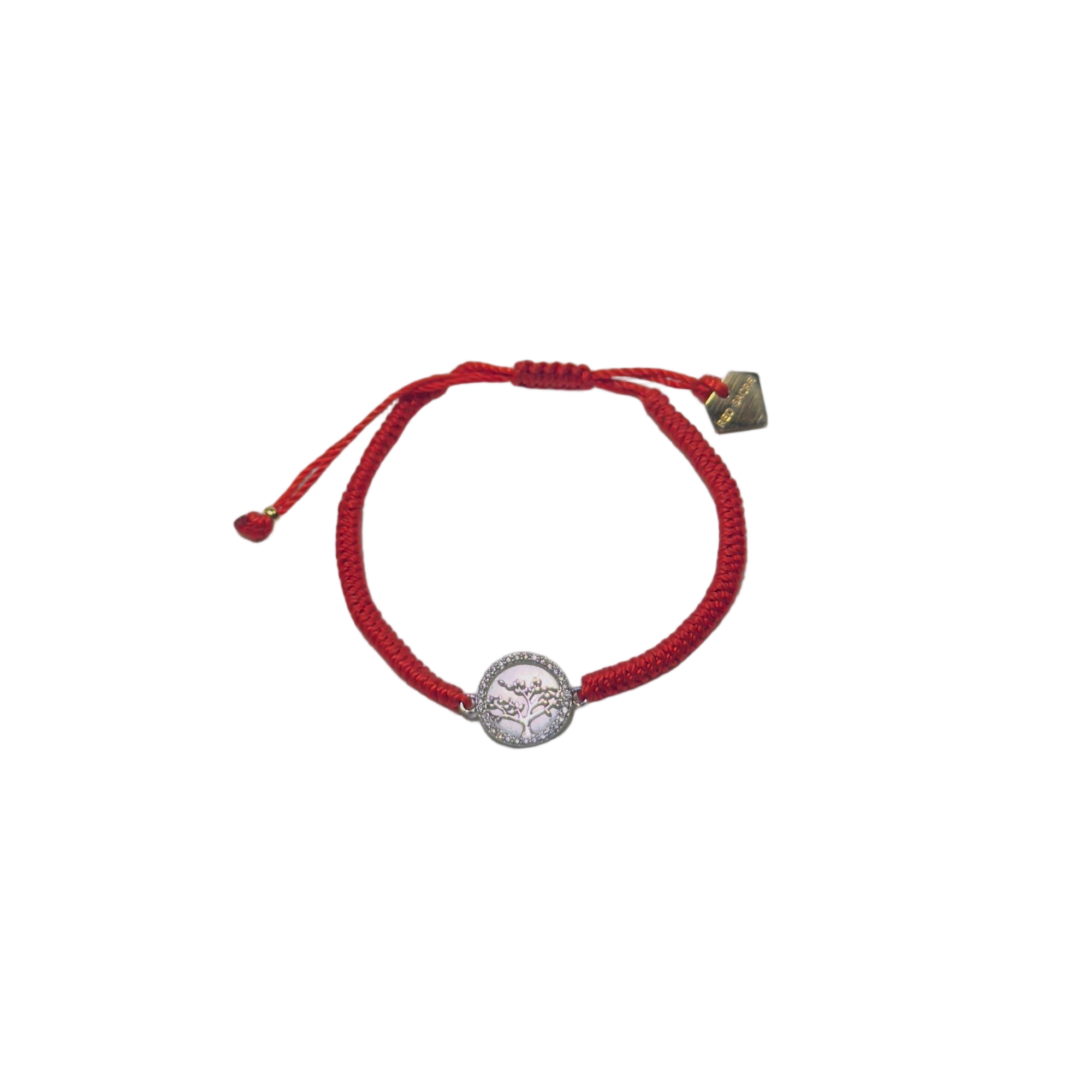 RedSacre Red String Silver Tree of Life Bracelet
